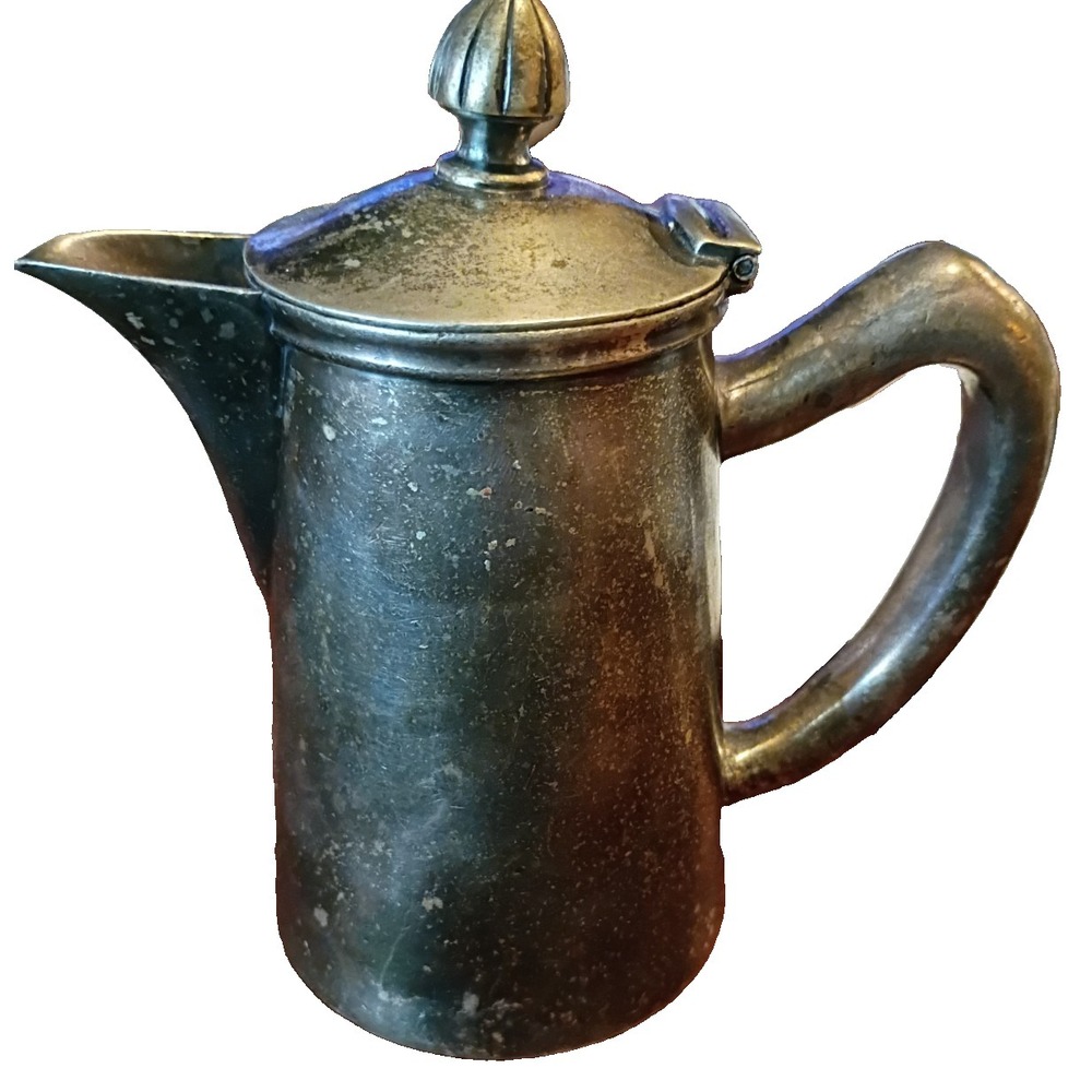 Vintage Reed & Barton Silver Soldered Lid Coffee Pot Hotel Ware #2483-S L.P. Co.